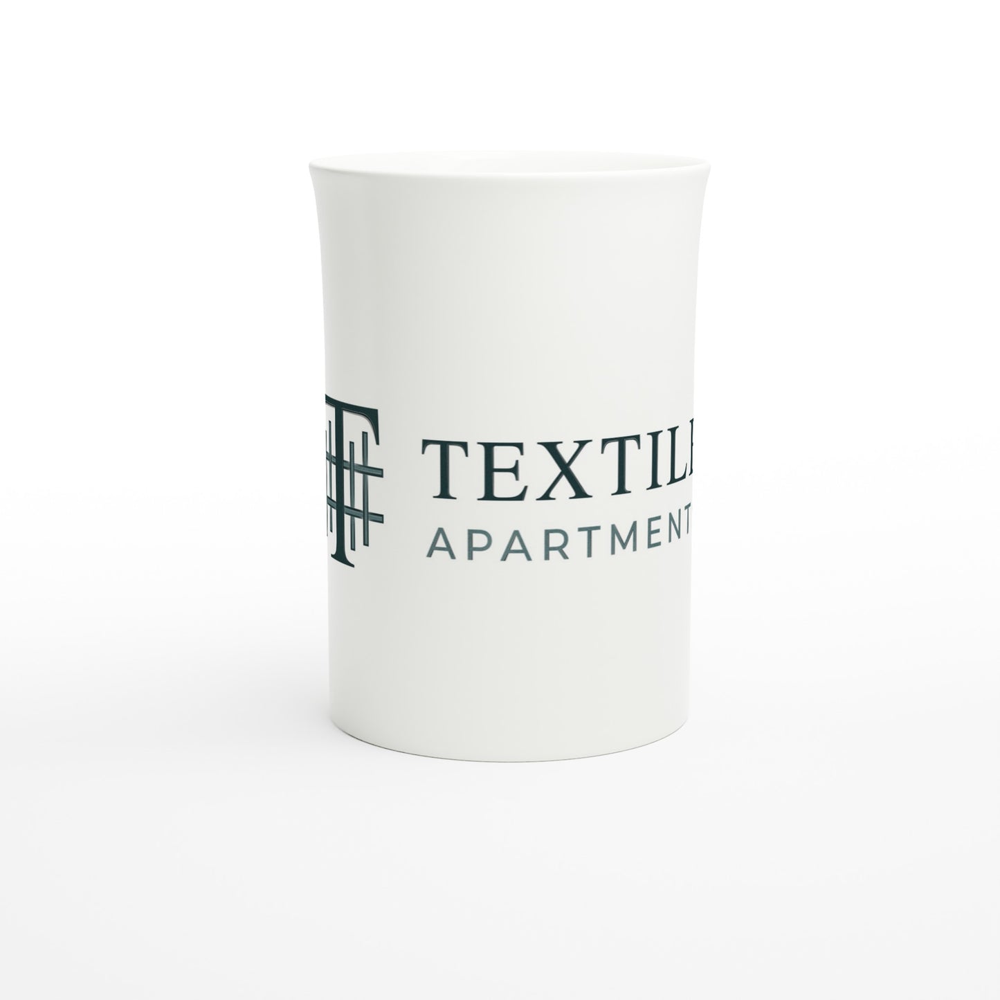 Textile Apartments - White 10oz Porcelain Slim Mug