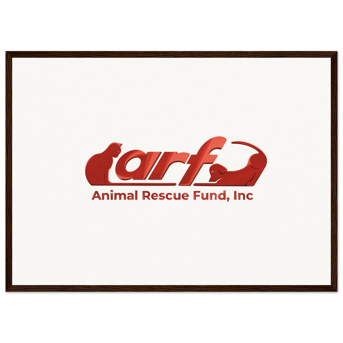 ARF: Animal Rescue Fund - Museum-Quality Matte Paper Wooden Framed Poster