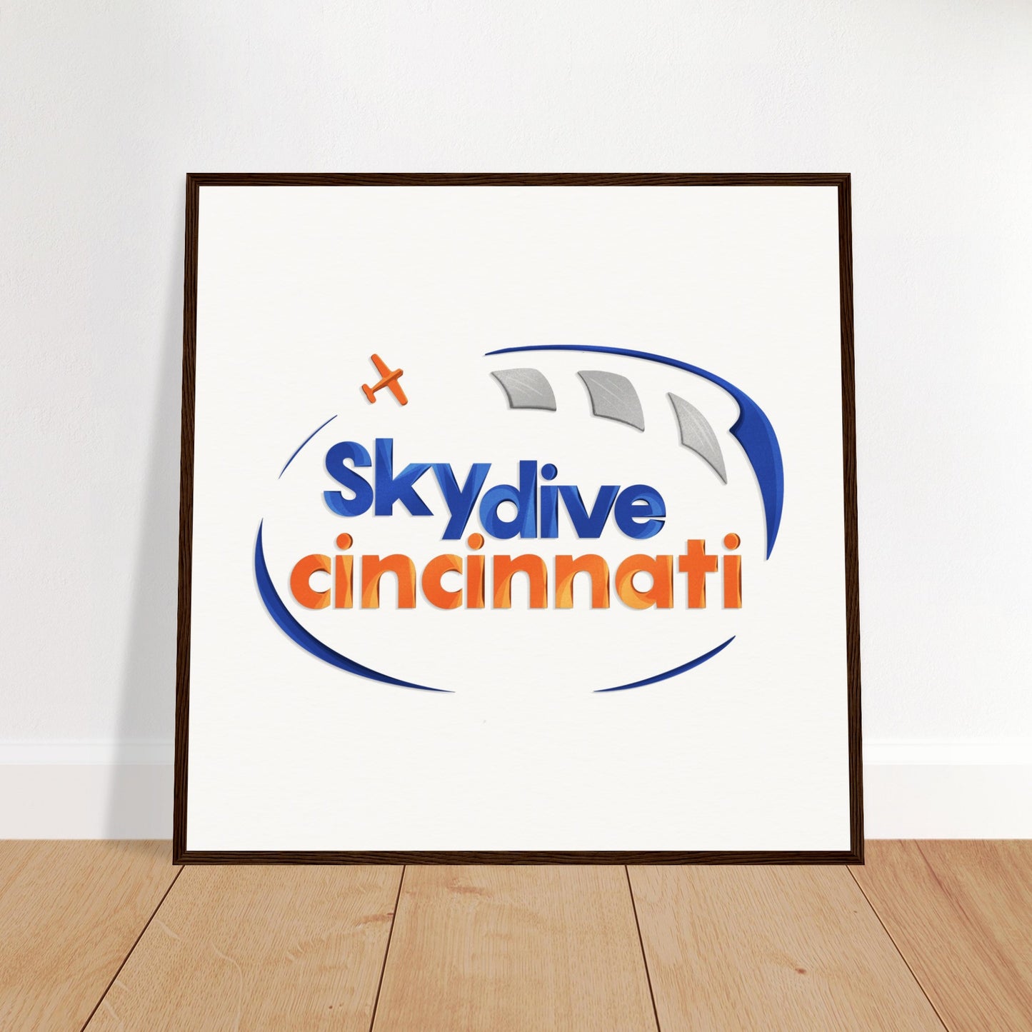 Skydive Cincinnati - Museum-Quality Matte Paper Wooden Framed Poster