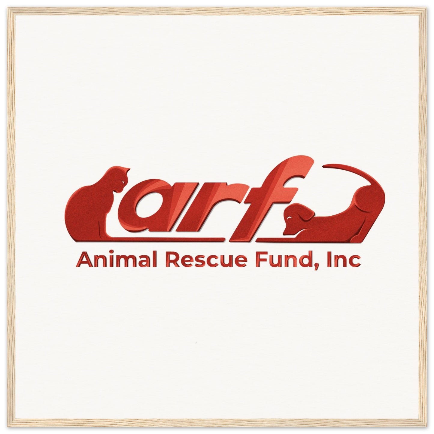 ARF: Animal Rescue Fund - Museum-Quality Matte Paper Wooden Framed Poster