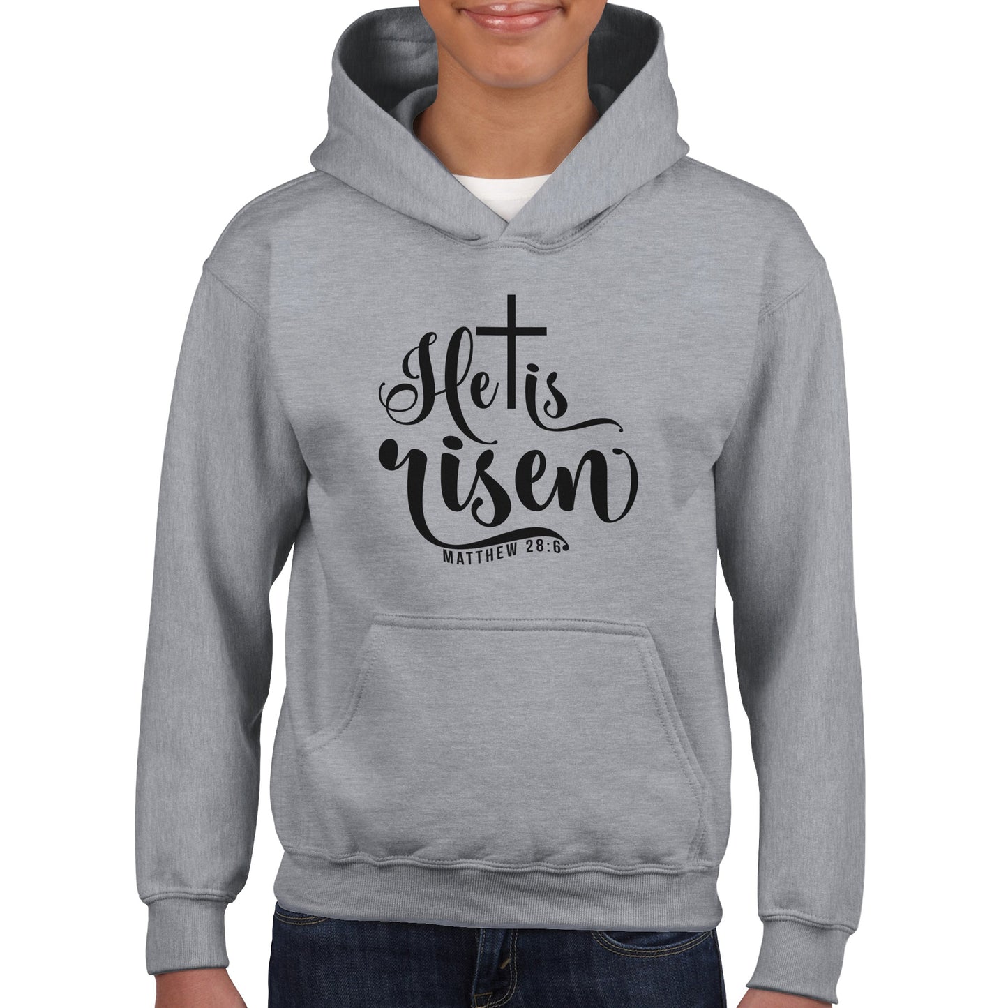 He is Risen (Matthew 20:6) - Classic Kids Pullover Hoodie