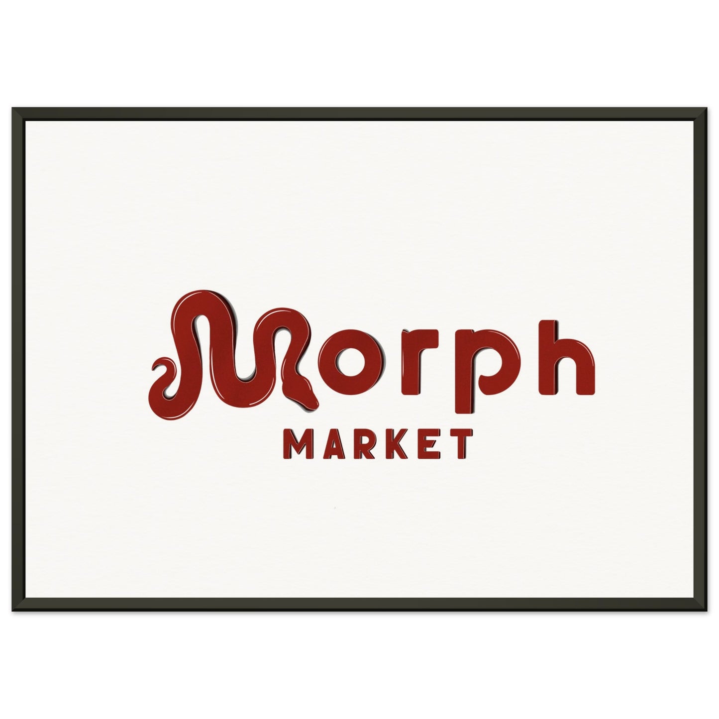 Morph Market (Red) - Museum-Quality Matte Paper Metal Framed Poster