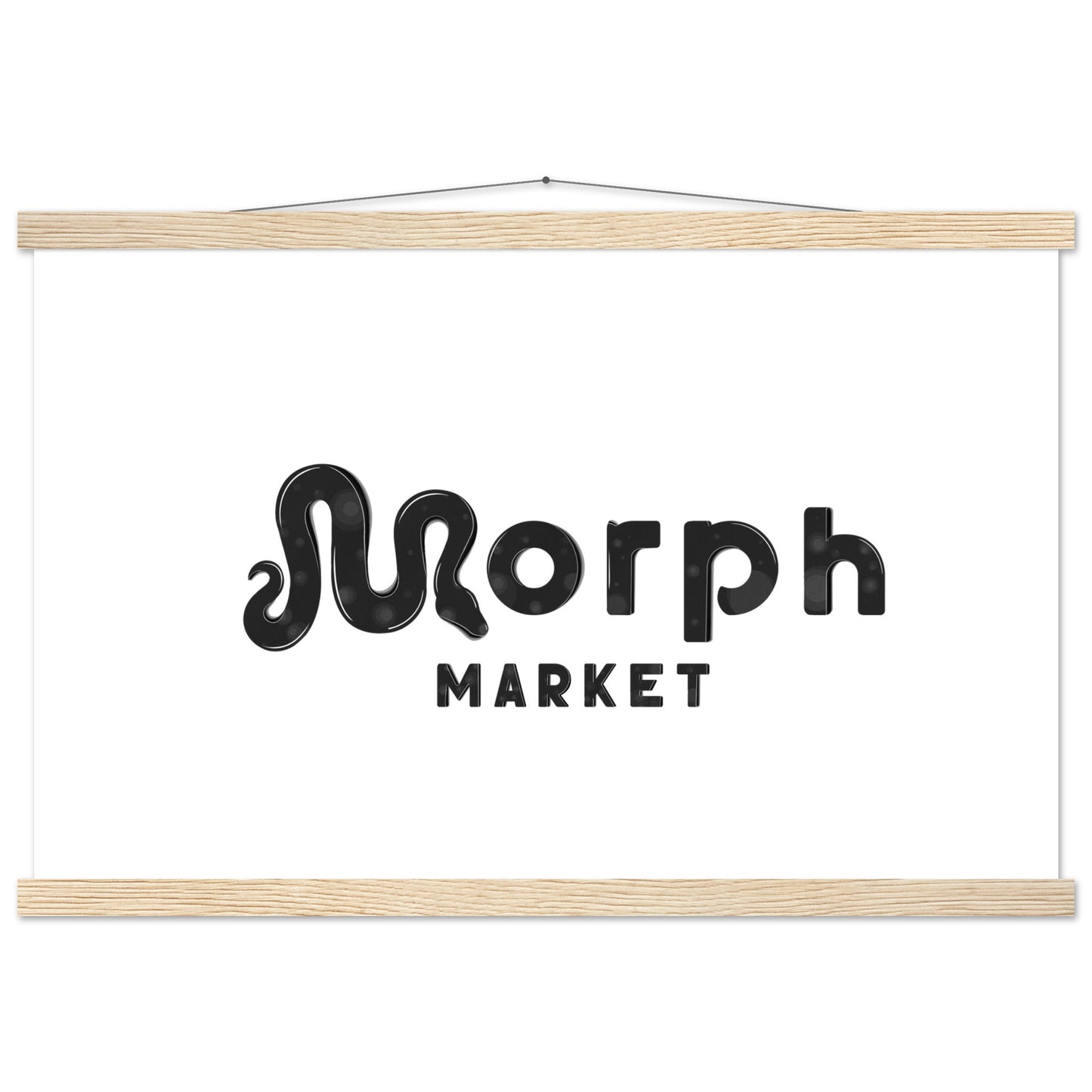 Morph Market (Dark Circles) - Premium Matte Paper Poster with Hanger