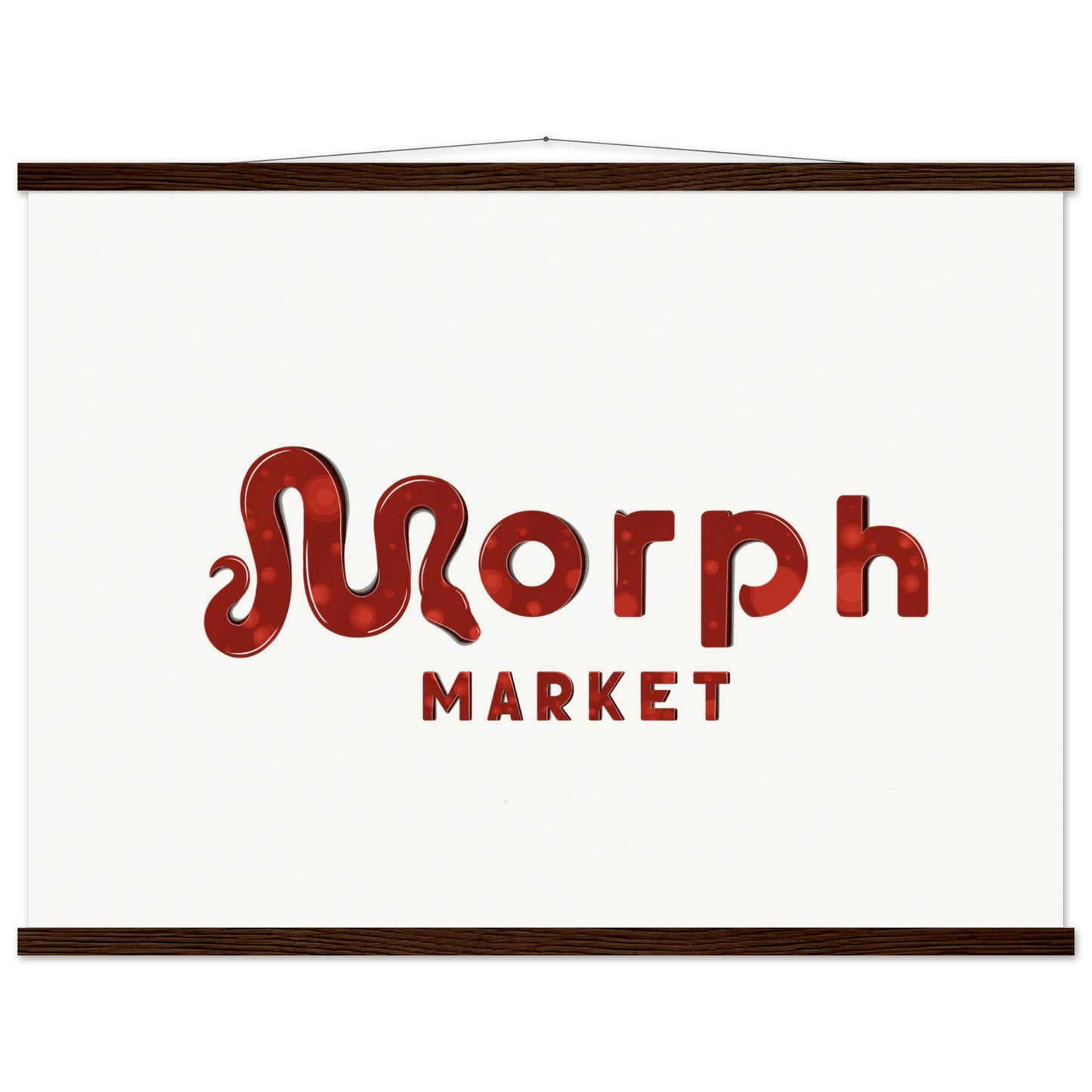 Morph Market (Red Circles) - Museum-Quality Matte Paper Poster with Hanger