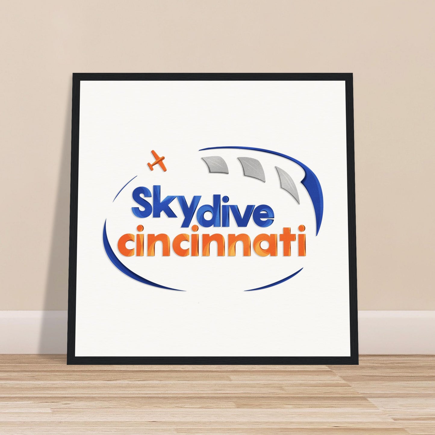 Skydive Cincinnati - Museum-Quality Matte Paper Wooden Framed Poster