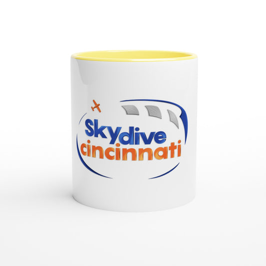 Skydive Cincinnati - White 11oz Ceramic Mug with Color Inside