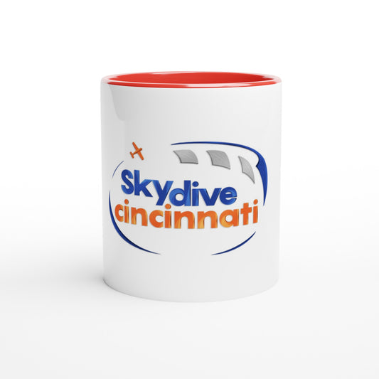 Skydive Cincinnati - White 11oz Ceramic Mug with Color Inside