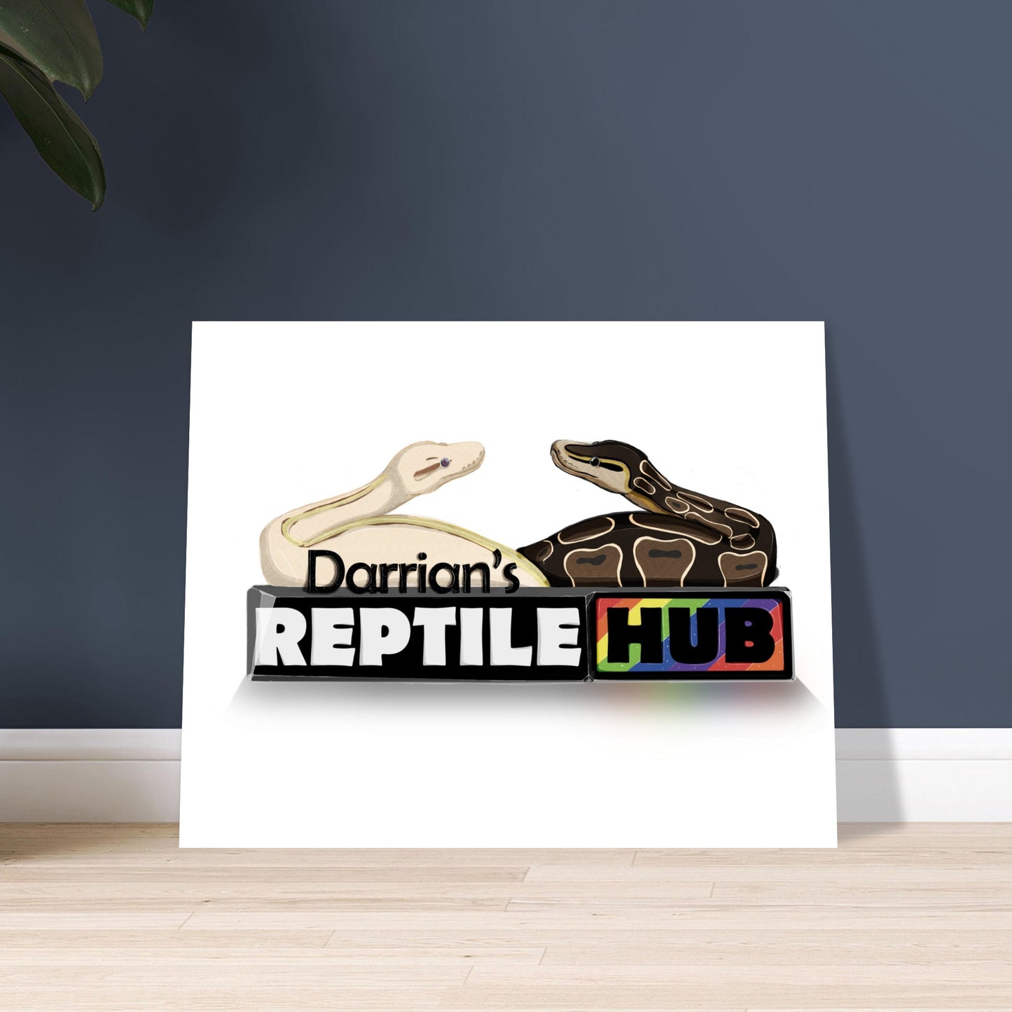 Darrian's Reptile Hub - Aluminum Print