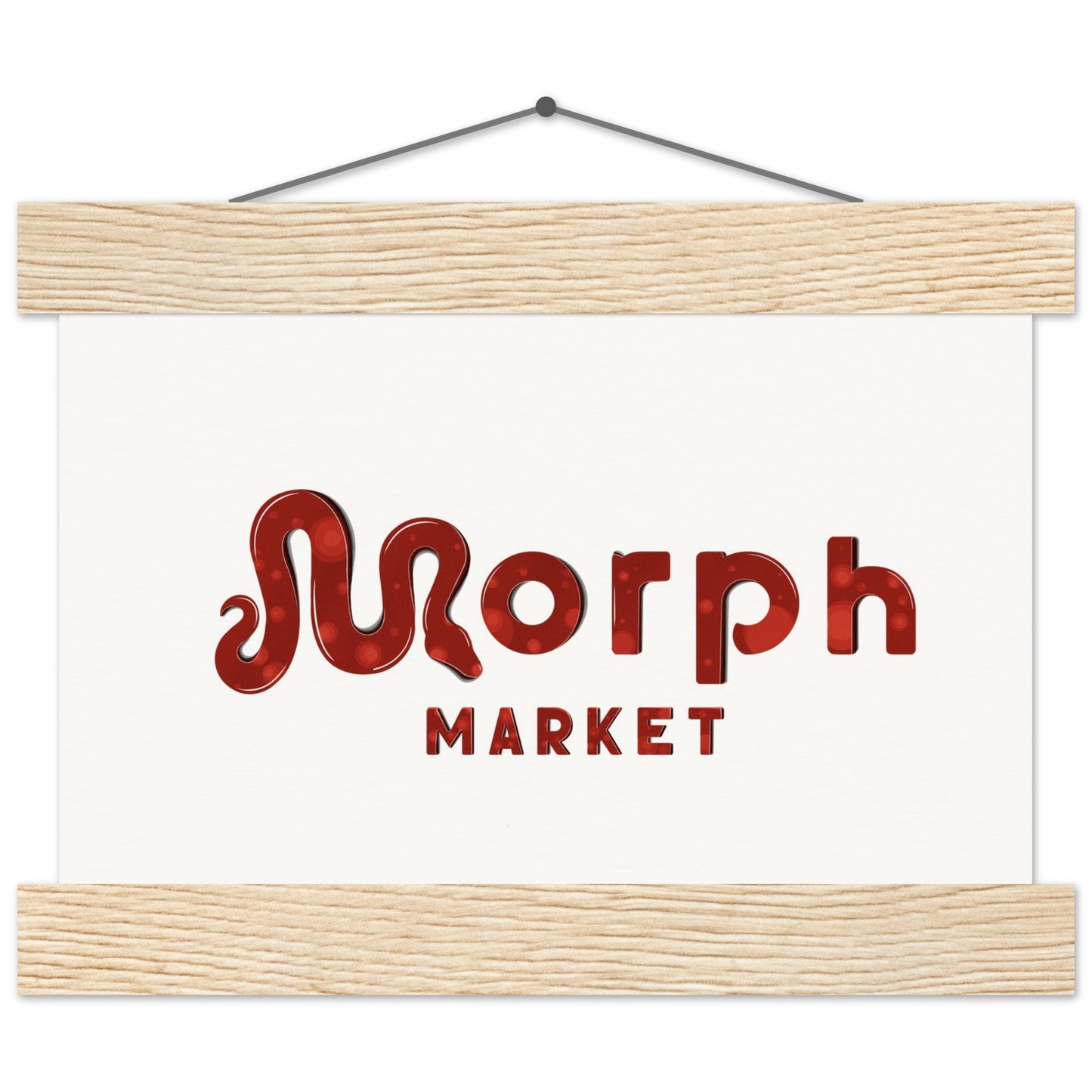 Morph Market (Red Circles) - Museum-Quality Matte Paper Poster with Hanger