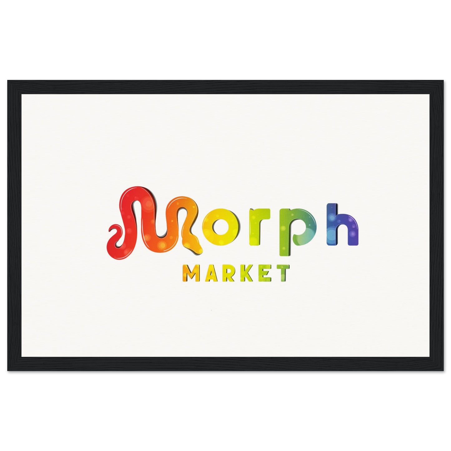 Morph Market (Rainbow Circles) - Museum-Quality Matte Paper Wooden Framed Poster