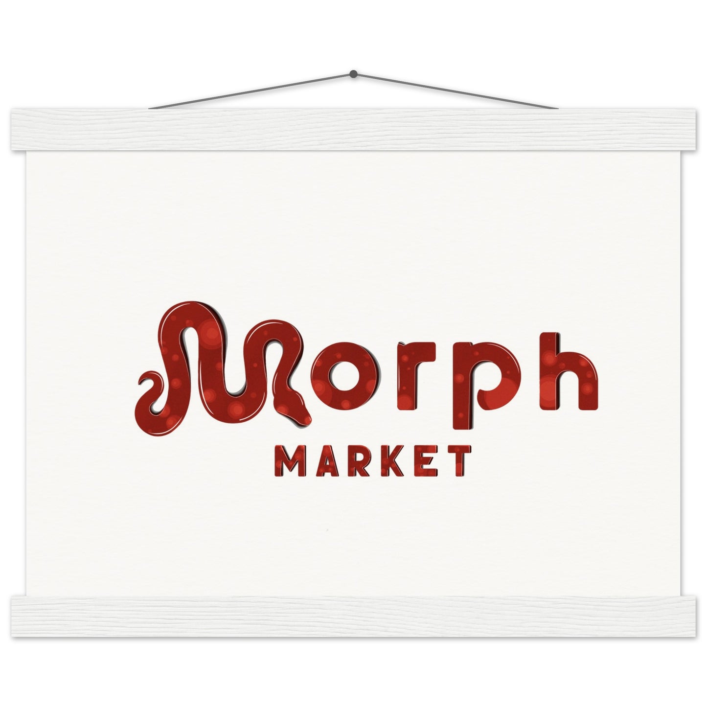 Morph Market (Red Circles) - Museum-Quality Matte Paper Poster with Hanger