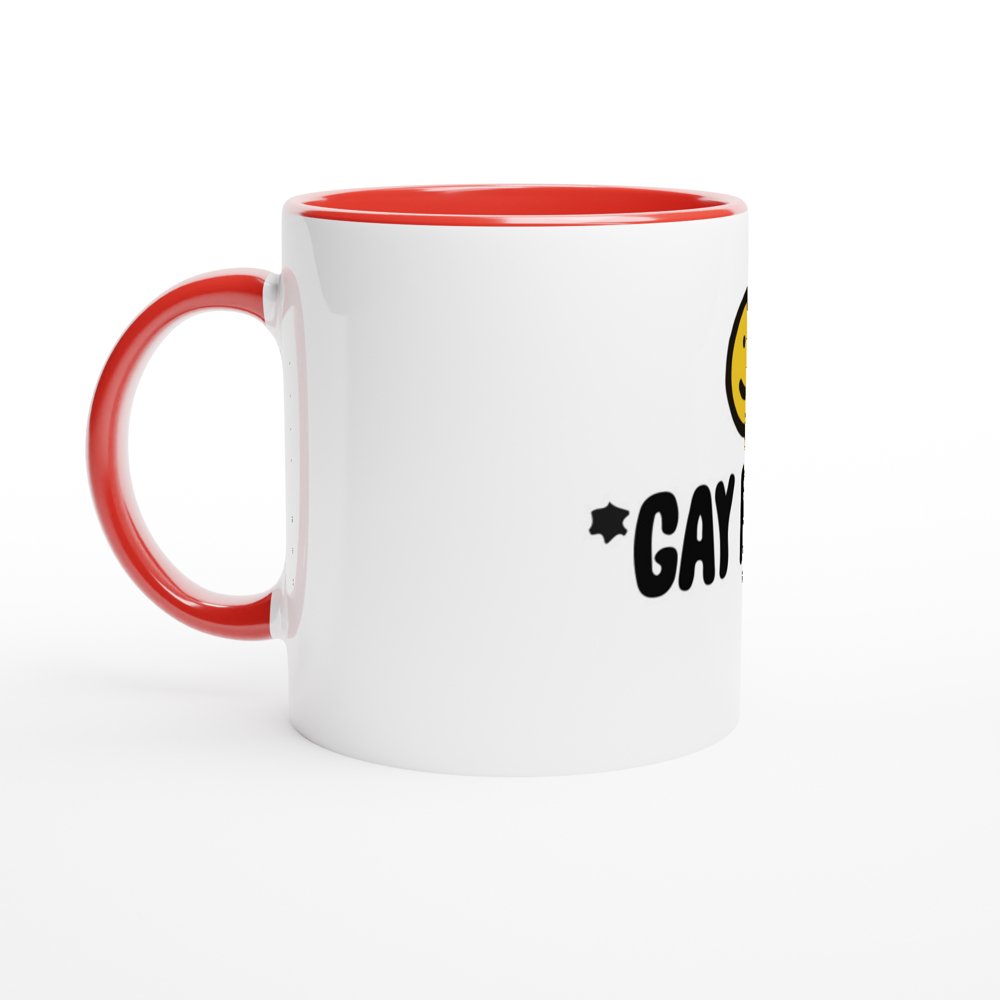 *Gay Panic* - White 11oz Ceramic Mug with Color Inside - D.T III | Design & Photography