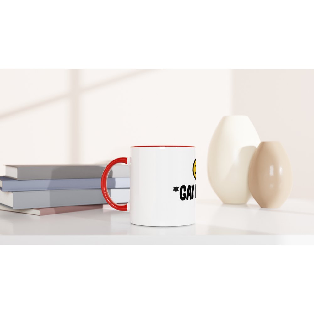 *Gay Panic* - White 11oz Ceramic Mug with Color Inside - D.T III | Design & Photography