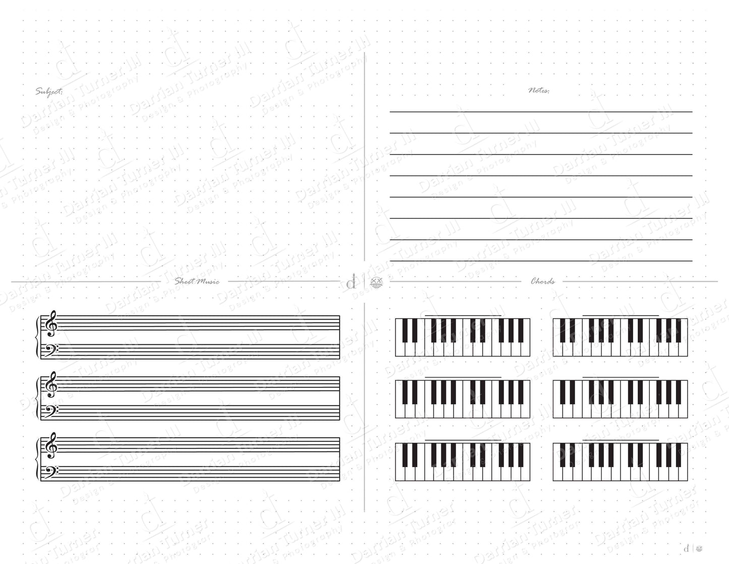 Guitar Notes / Bass Notes / Pianotes Music Journal Series