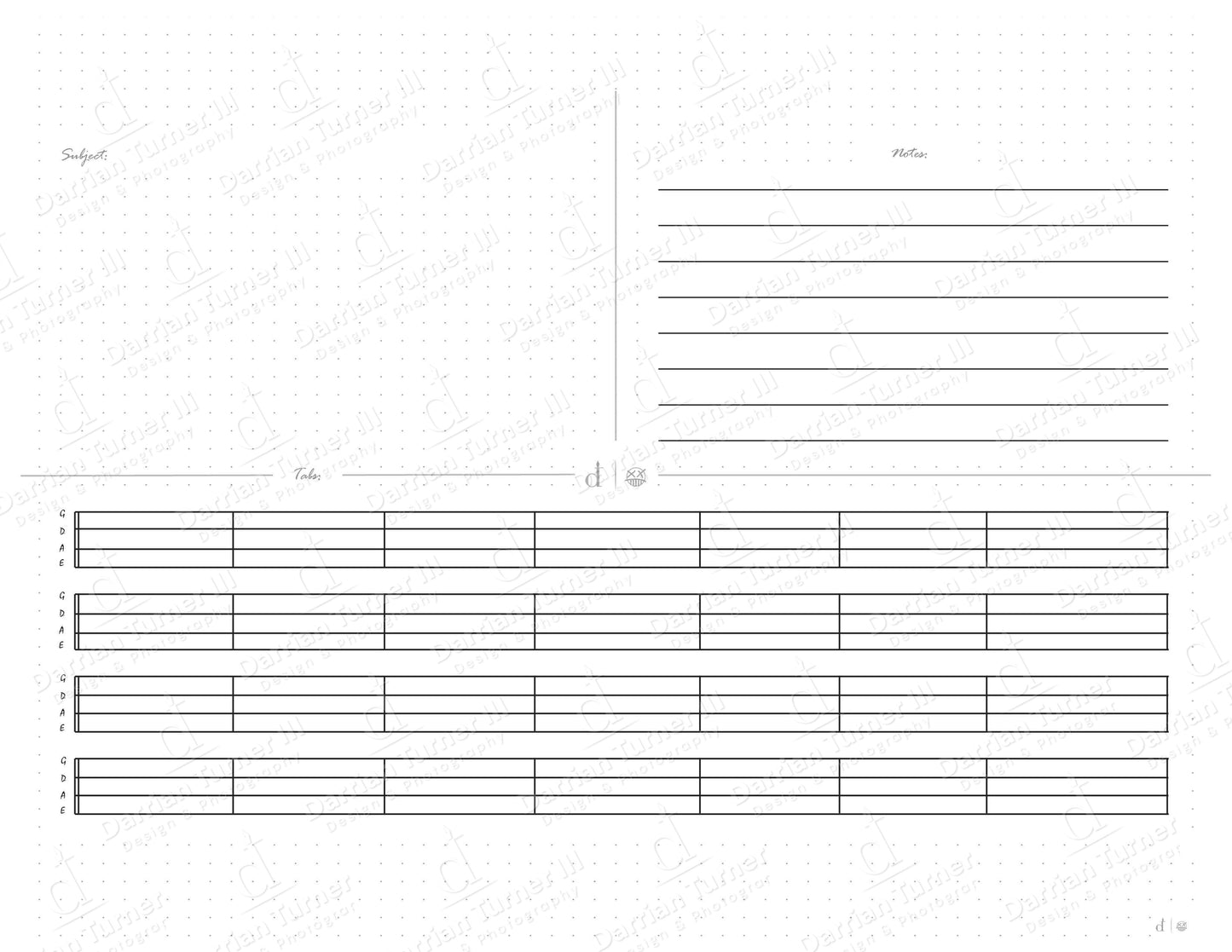 Guitar Notes / Bass Notes / Pianotes Music Journal Series