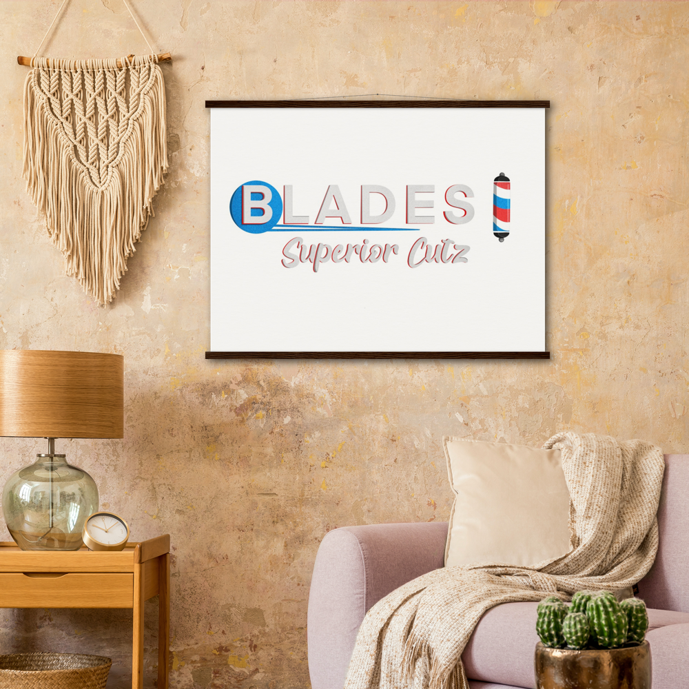 Blades Superior Cutz - Museum-Quality Matte Paper Poster & Hanger