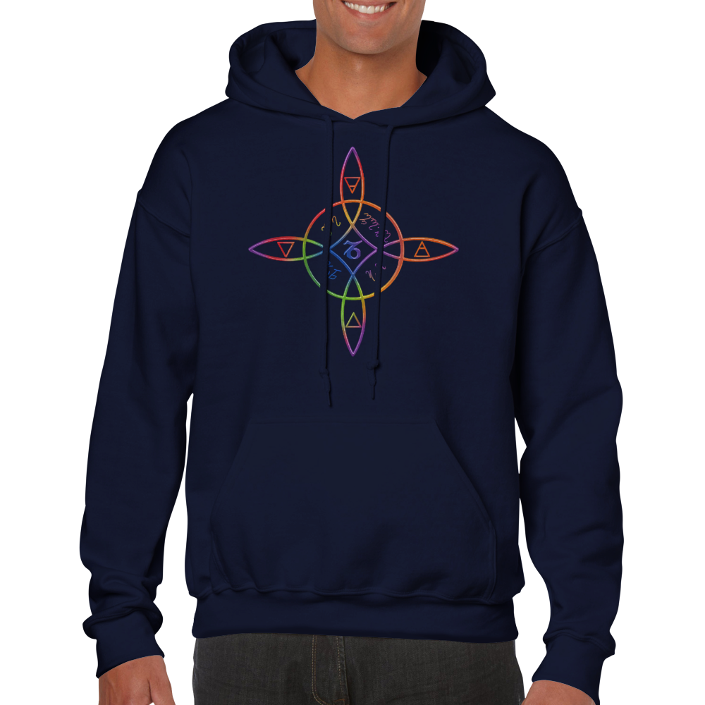 Gavin-Classic Unisex Pullover Hoodie (Rainbow)