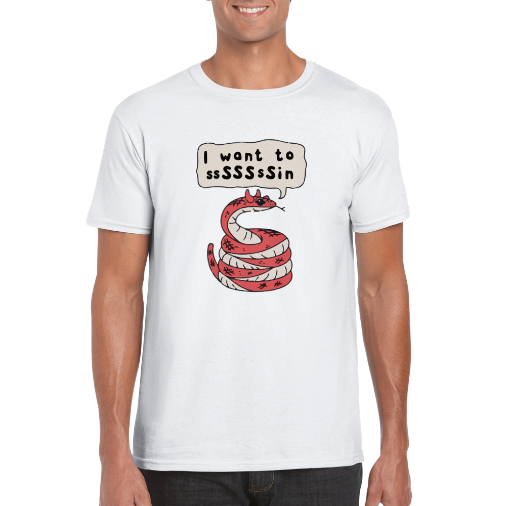 I Want to ssSSSsSin -- Classic Unisex Crewneck T-shirt