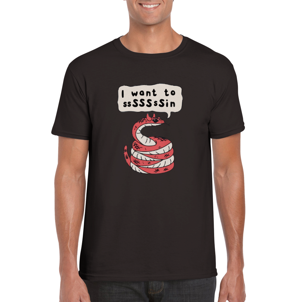 I Want to ssSSSsSin -- Classic Unisex Crewneck T-shirt