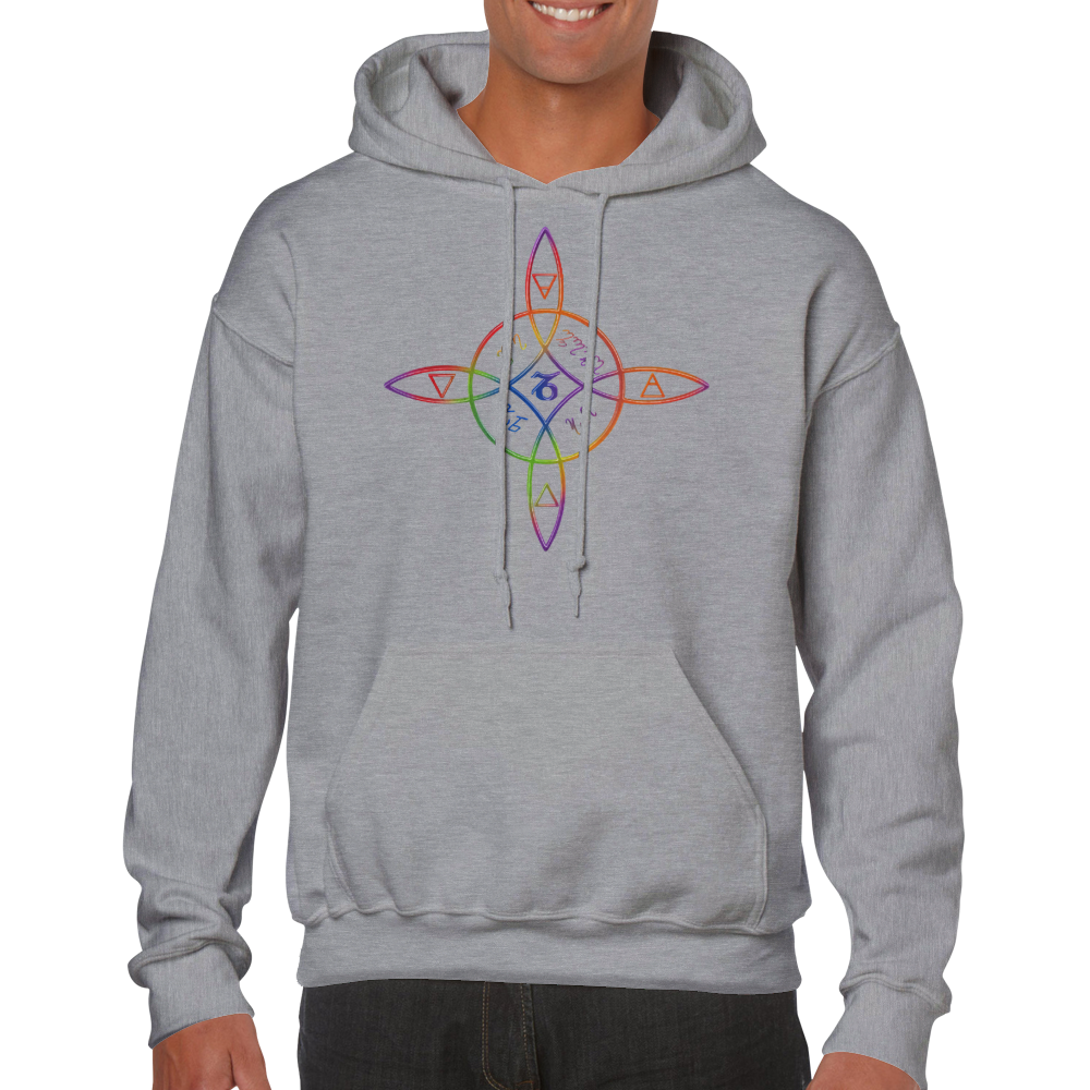 Gavin-Classic Unisex Pullover Hoodie (Rainbow)