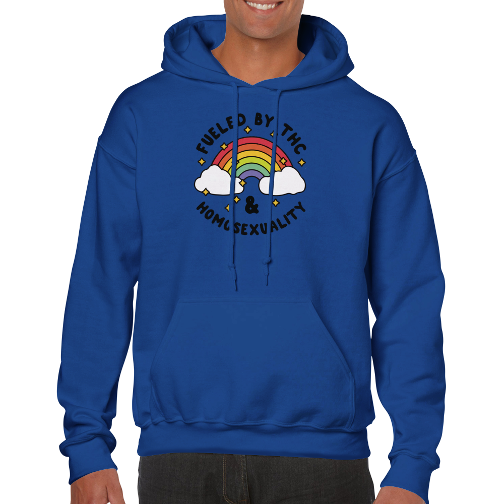 Fueled By THC & Homosexuality -- Classic Unisex Pullover Hoodie