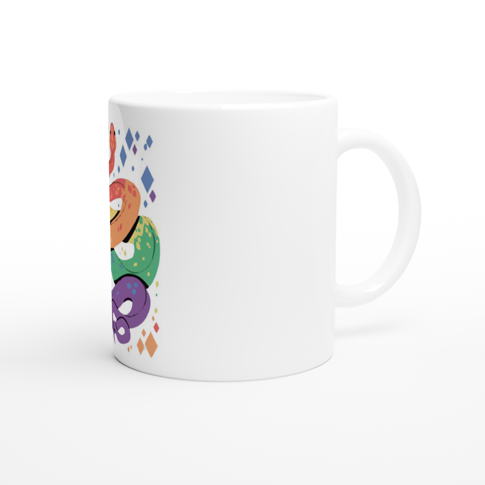 Rainbow Snake-White 11oz Ceramic Mug