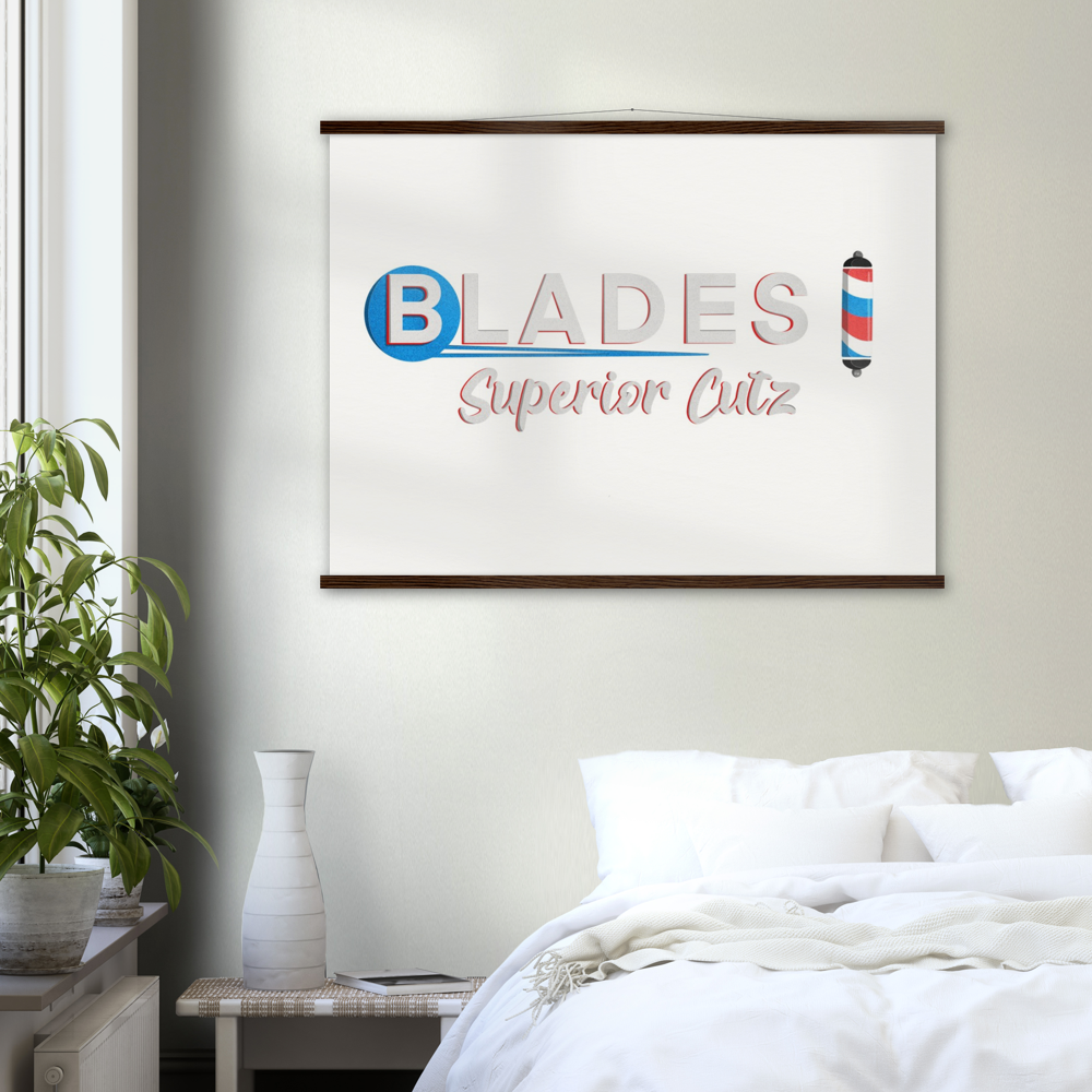 Blades Superior Cutz - Museum-Quality Matte Paper Poster & Hanger