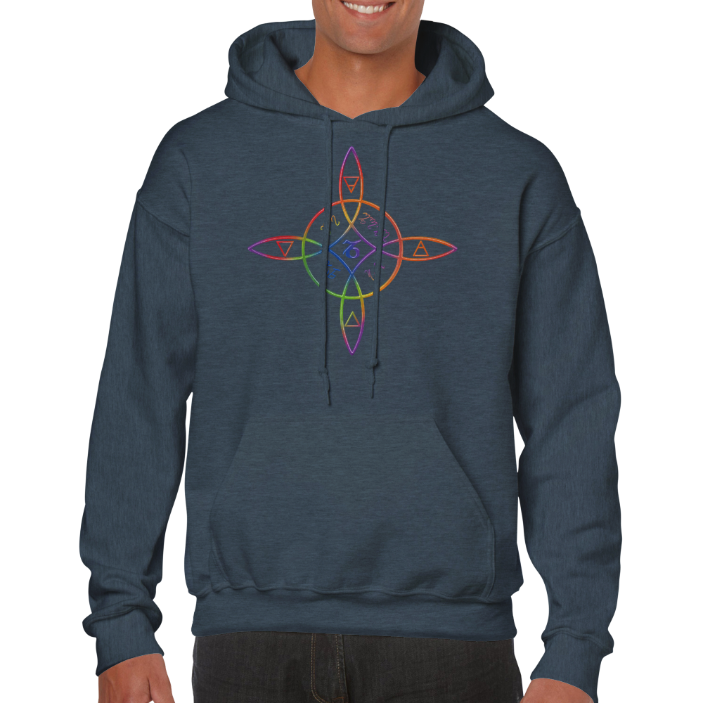 Gavin-Classic Unisex Pullover Hoodie (Rainbow)