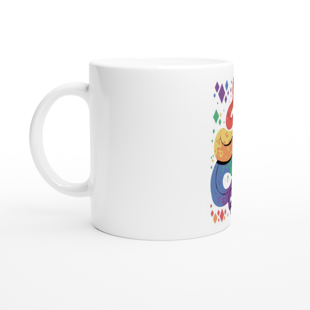 Rainbow Snake-White 11oz Ceramic Mug