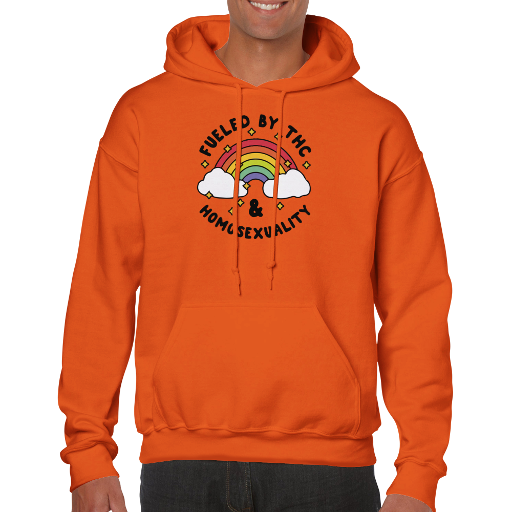 Fueled By THC & Homosexuality -- Classic Unisex Pullover Hoodie