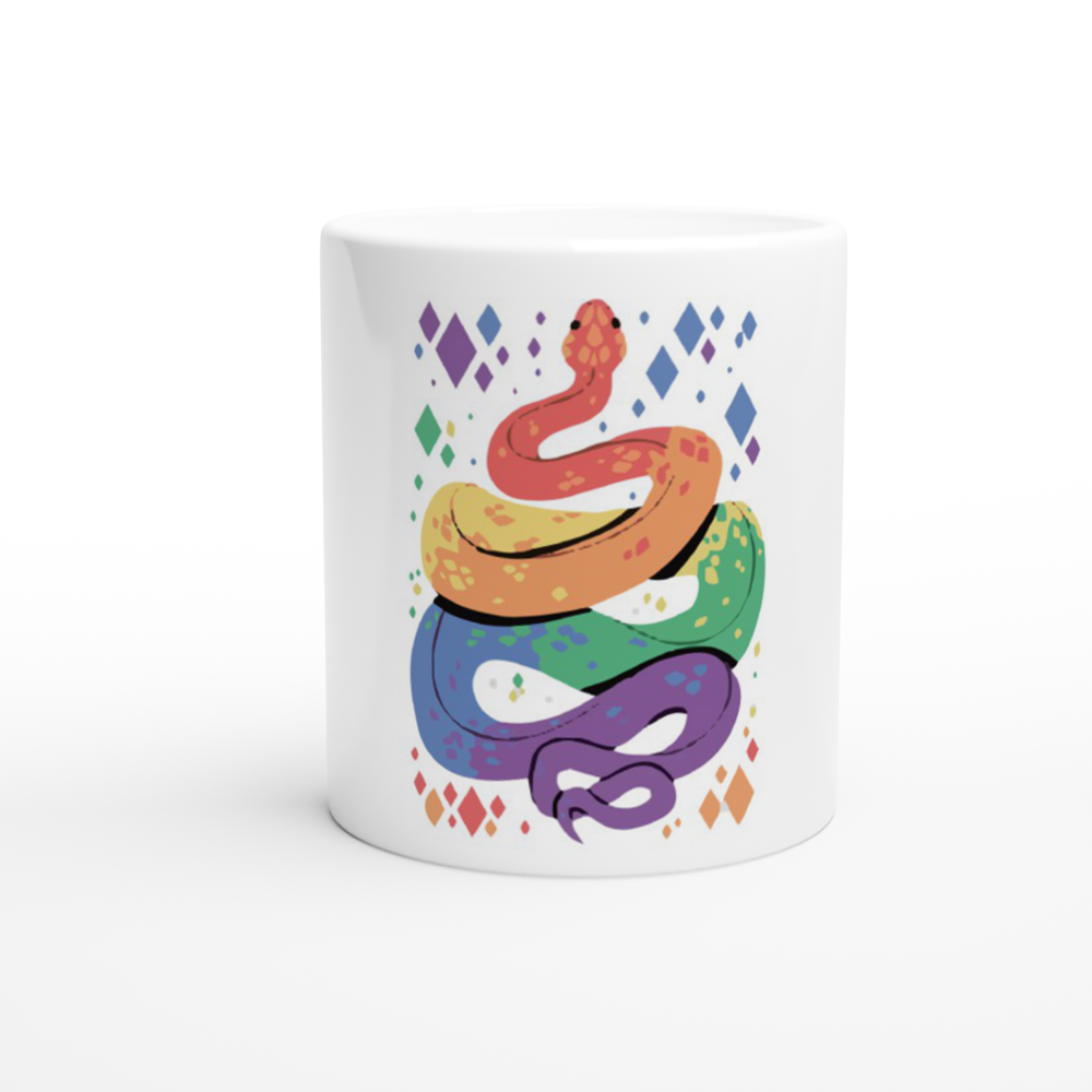 Rainbow Snake-White 11oz Ceramic Mug