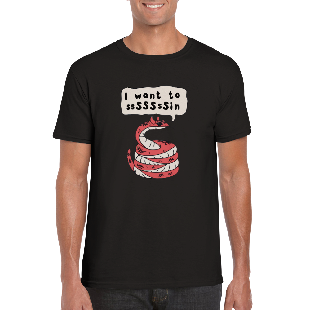 I Want to ssSSSsSin -- Classic Unisex Crewneck T-shirt