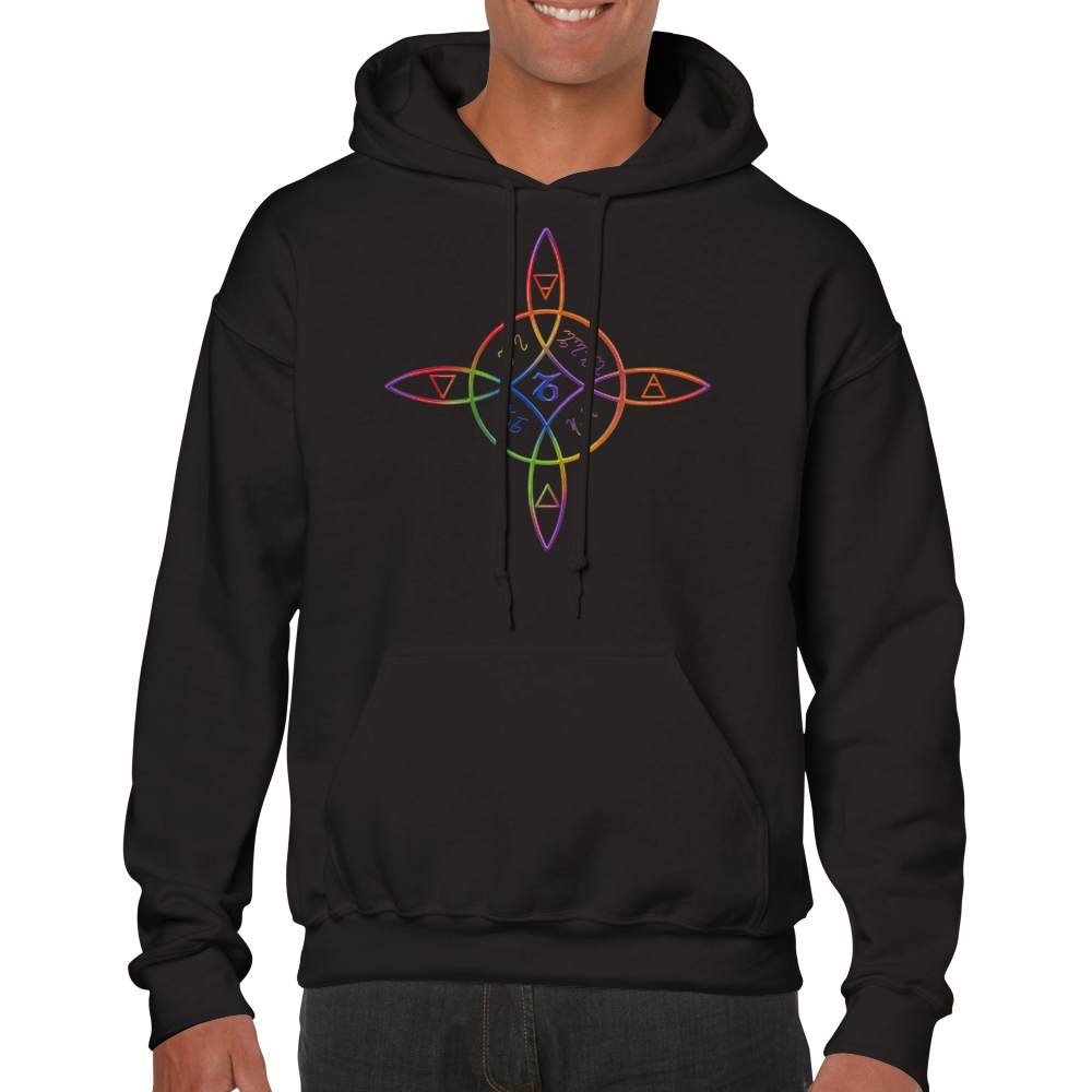 Gavin-Classic Unisex Pullover Hoodie (Rainbow)