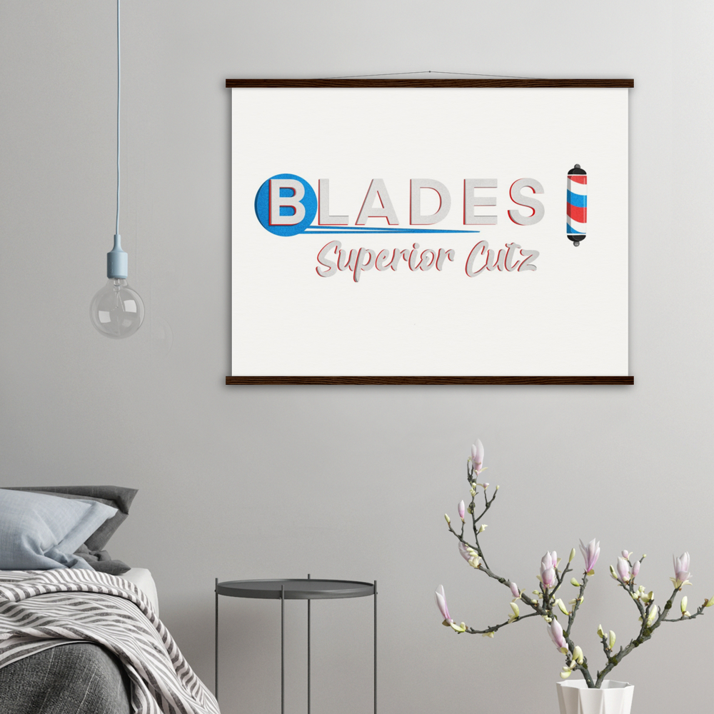 Blades Superior Cutz - Museum-Quality Matte Paper Poster & Hanger