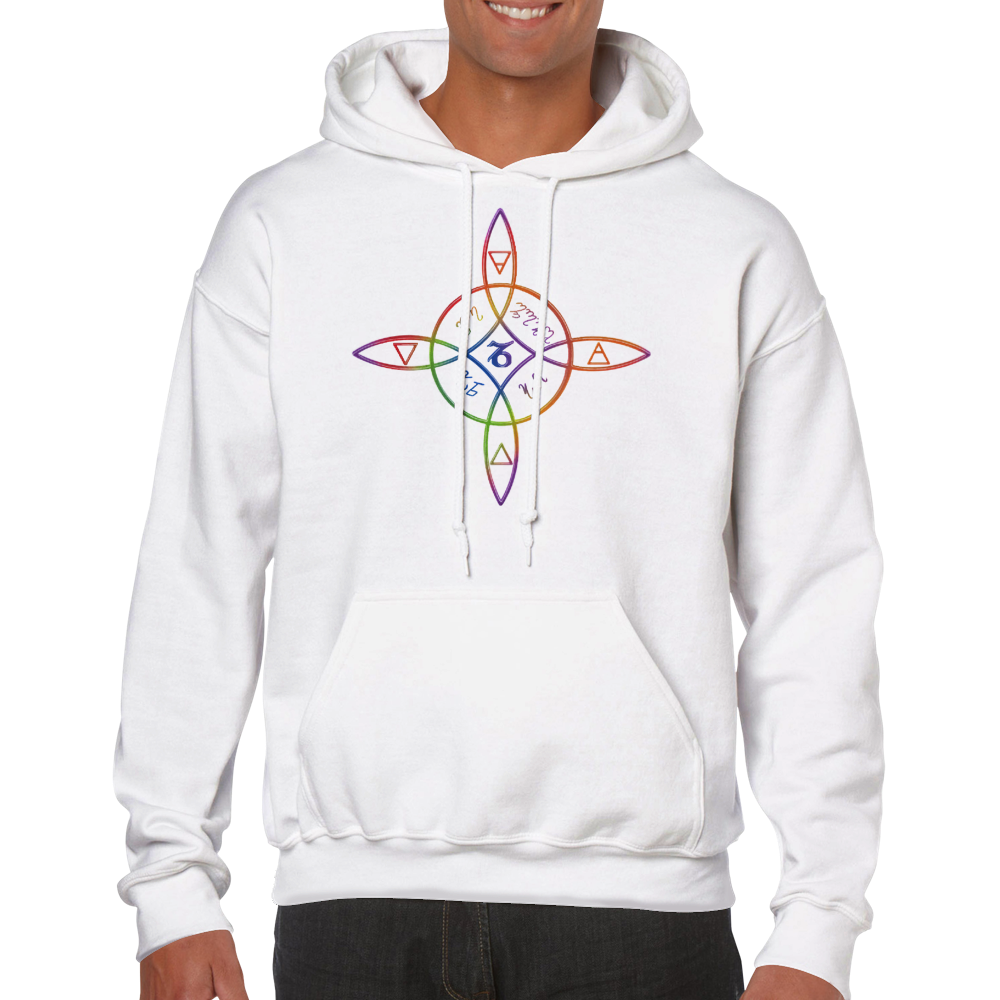 Gavin-Classic Unisex Pullover Hoodie (Rainbow)