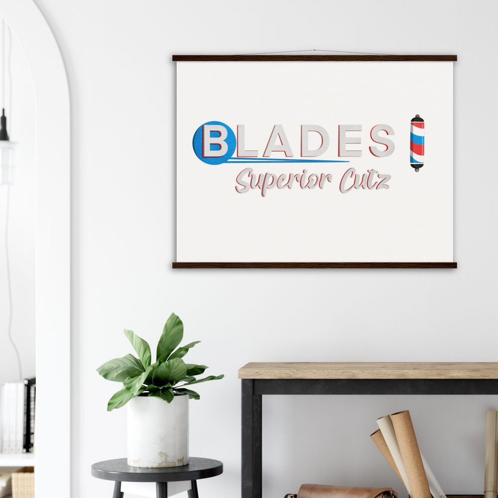 Blades Superior Cutz - Museum-Quality Matte Paper Poster & Hanger