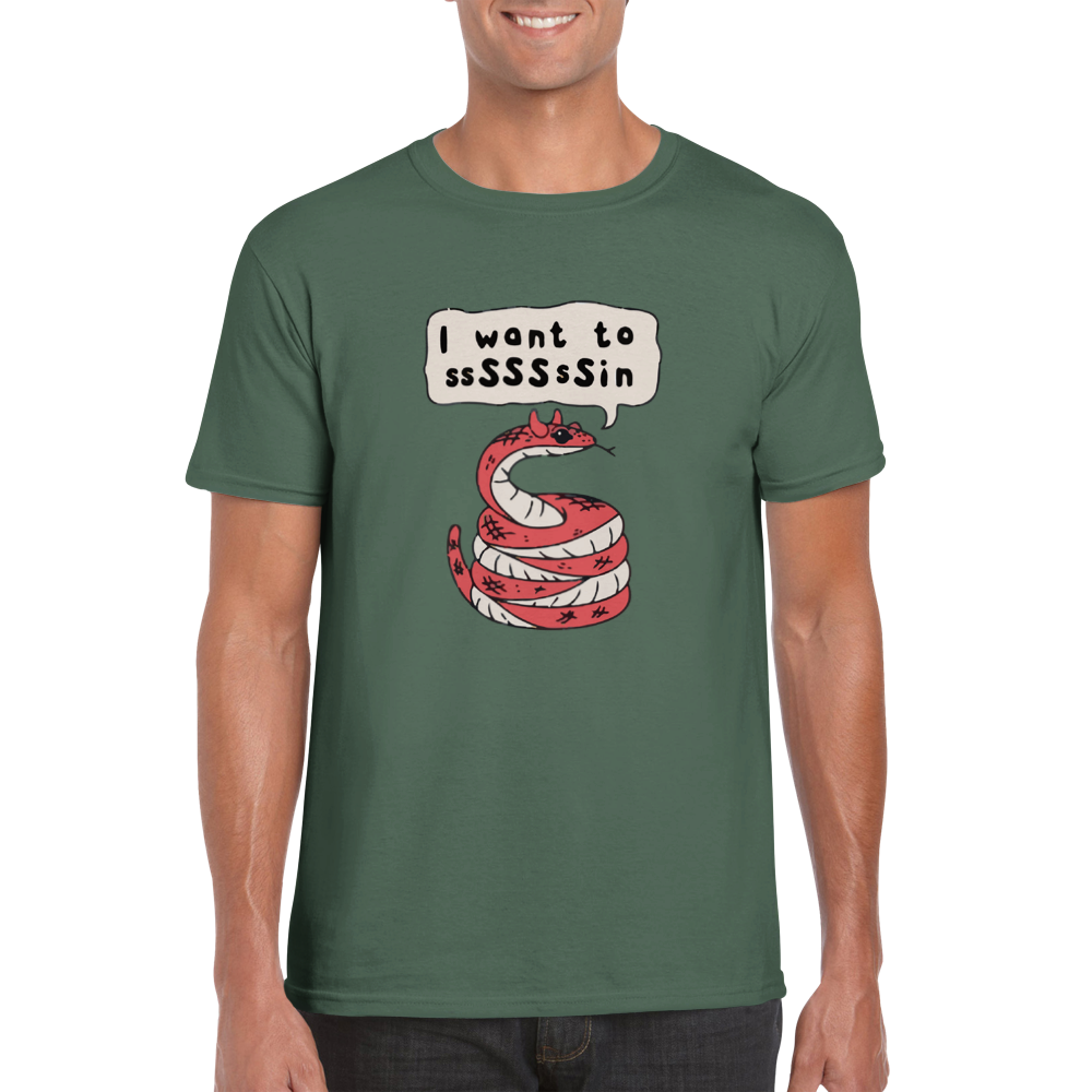 I Want to ssSSSsSin -- Classic Unisex Crewneck T-shirt