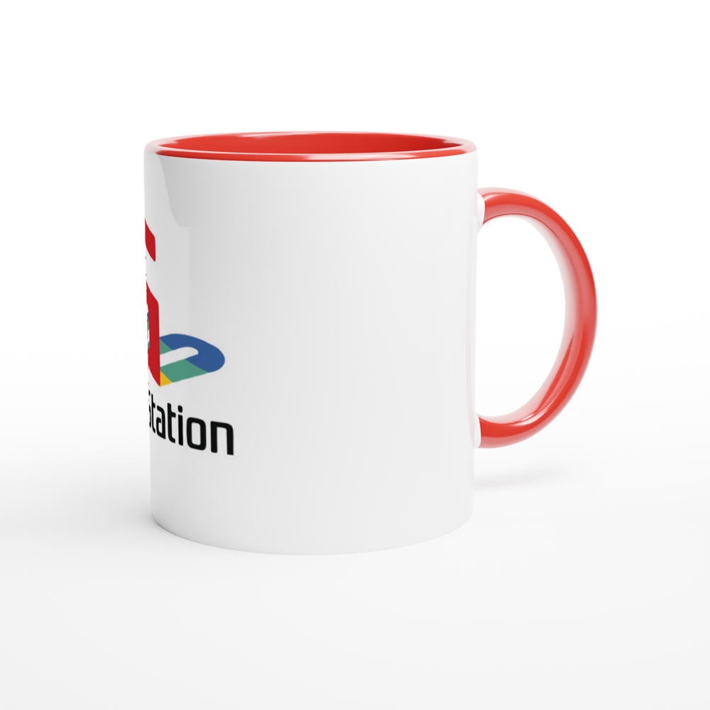 GayStation -- White 11oz Ceramic Mug with Color Inside