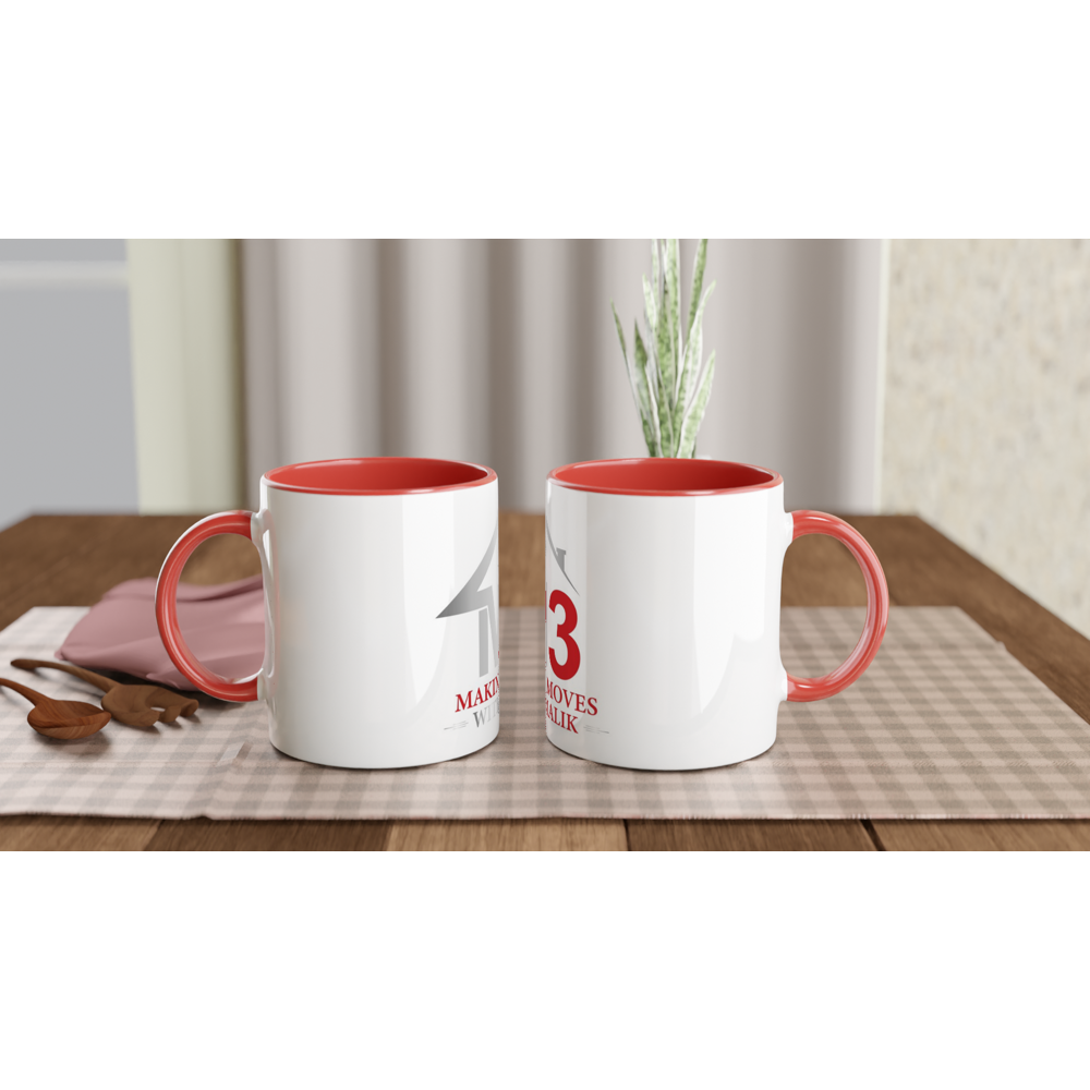 M3 Making Moves With Malik - White 11oz Ceramic Mug with Color Inside