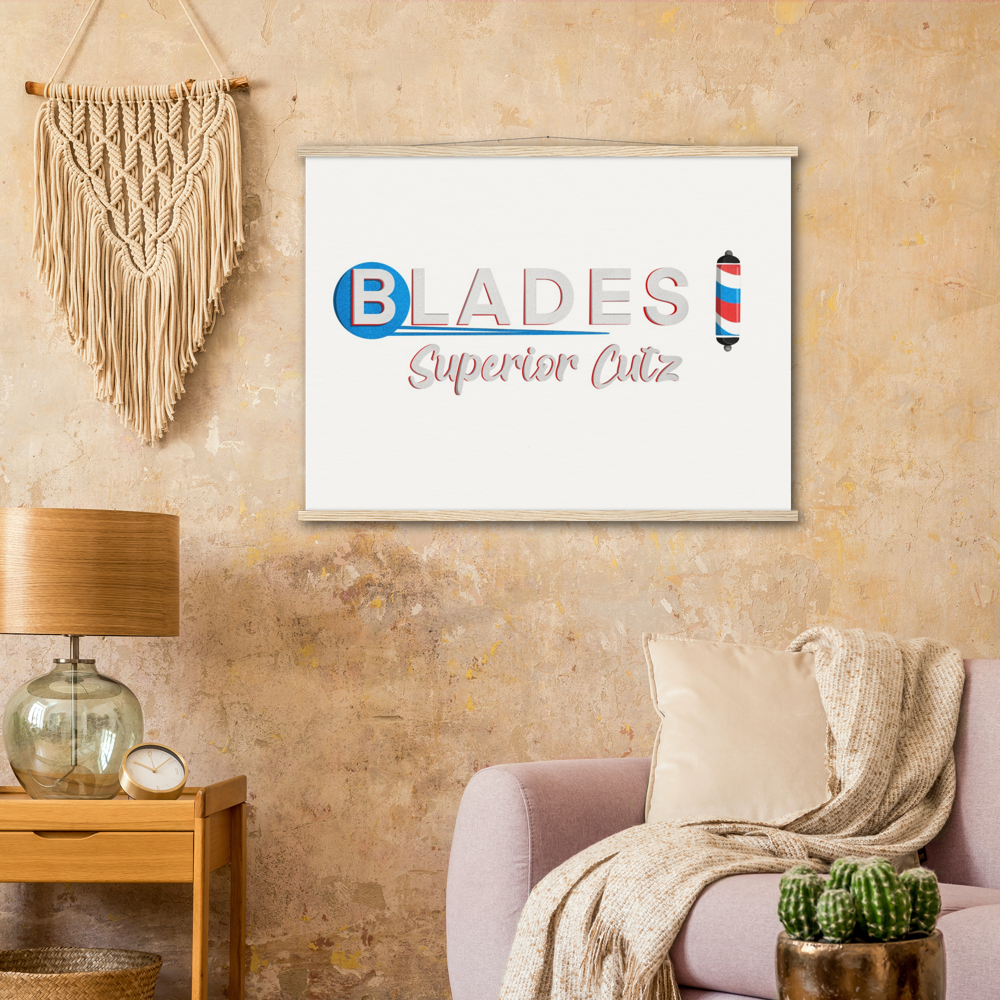 Blades Superior Cutz - Museum-Quality Matte Paper Poster & Hanger