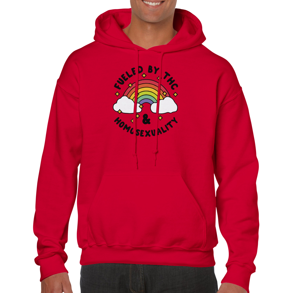 Fueled By THC & Homosexuality -- Classic Unisex Pullover Hoodie