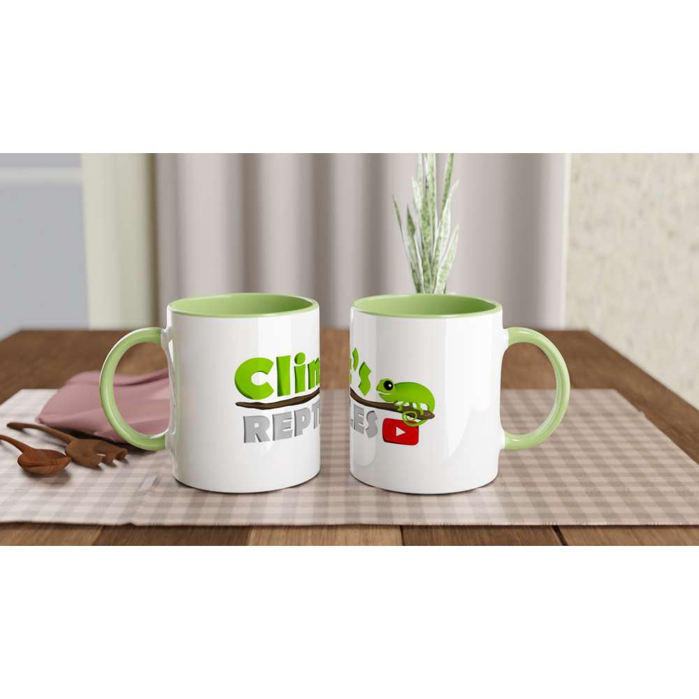 Clint's Reptiles -- White 11oz Ceramic Mug with Color Inside